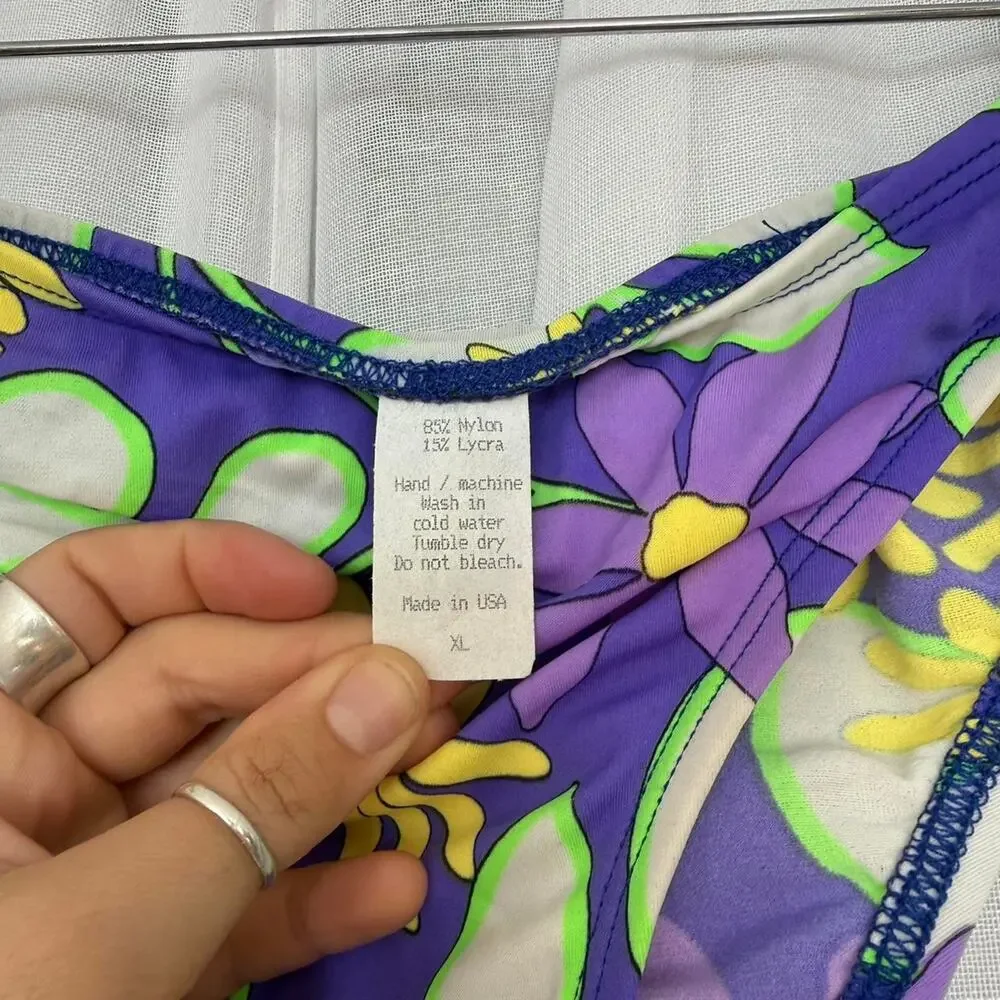 Vintage y2k floral halter bikini - Picture 4 of 4
